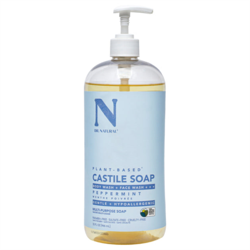 Dr. Natural castile liquid soap - peppermint by for unisex - 32 oz soap