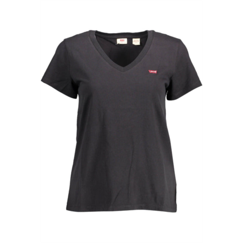 Levi chic v-neck cotton tee with emblematic womens appeal