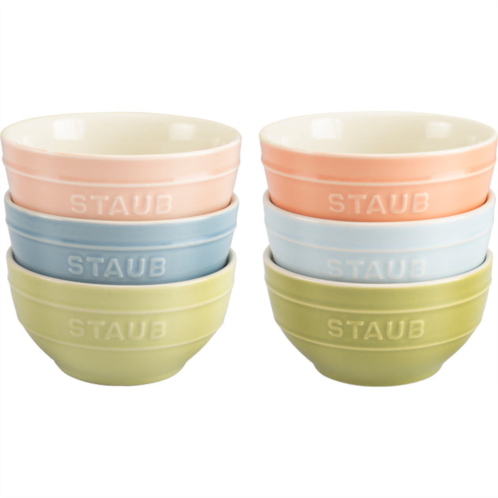 Staub ceramic 6-pc 4.75-inch small universal bowl macaron pastel colors