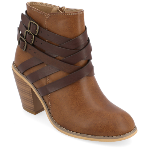 Journee collection womens strap bootie