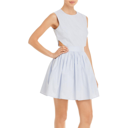 French Connection adelade womens organic cotton cut-out fit & flare dress
