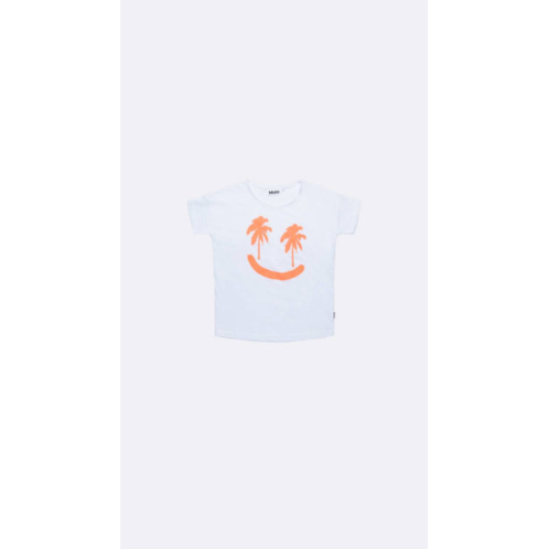 Molo girls - ribila t-shirt in white/coral