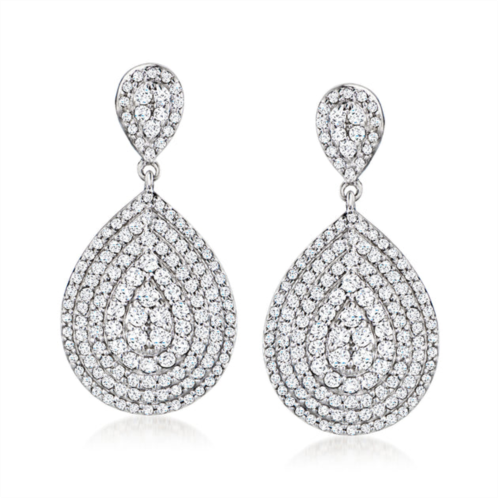 Ross-Simons diamond teardrop earrings in sterling silver