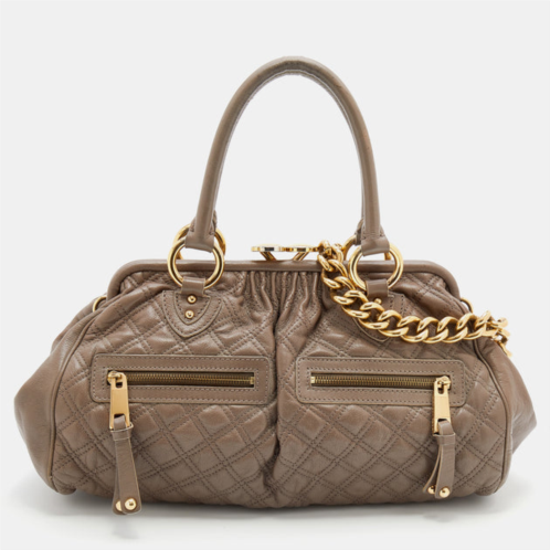 Marc Jacobs quilted leather stam satchel