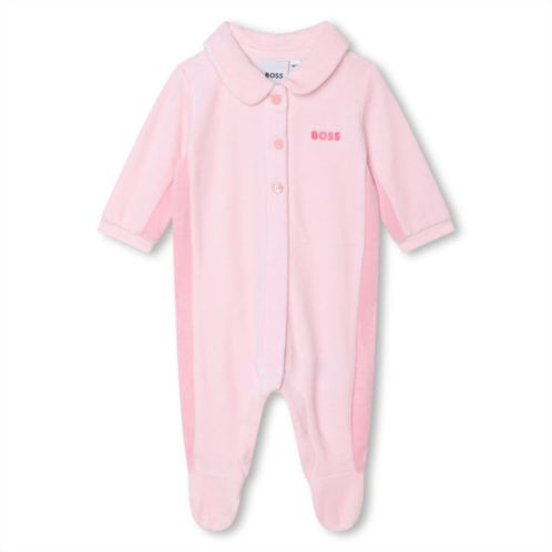 BOSS pink logo collar pajamas & hat set