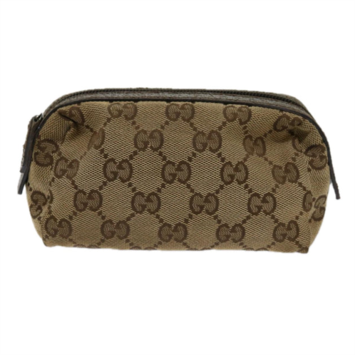 Gucci cosmetic pouch canvas clutch bag (pre-owned)