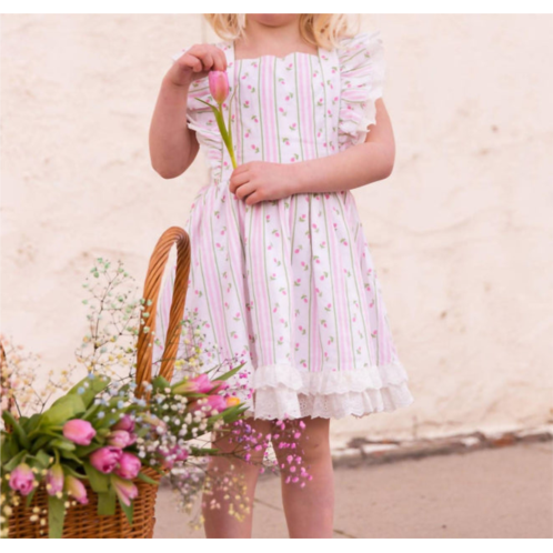 Eliza Cate and Co pinafore twirl dress in rosebud