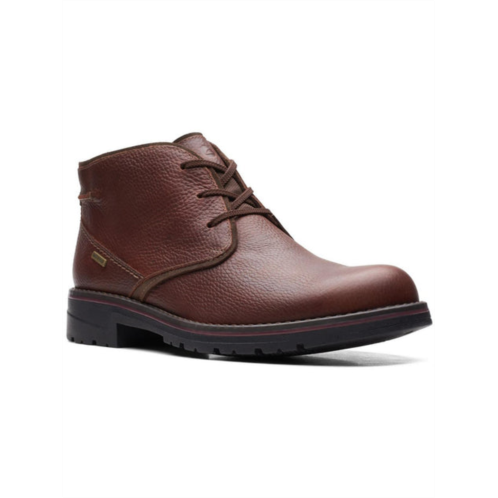 Clarks morris peak mens leather lug sole booties