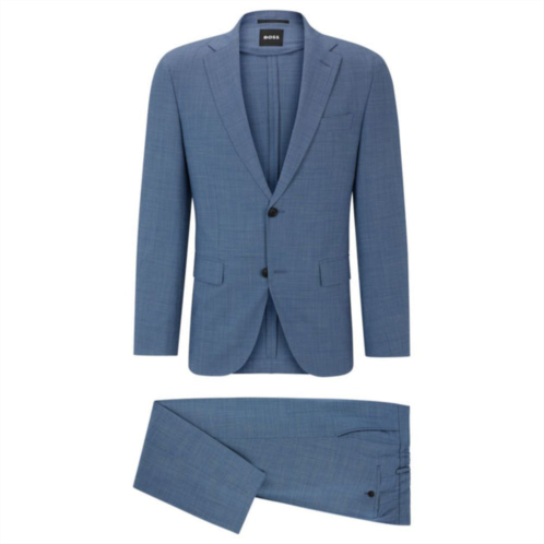 BOSS slim-fit suit in micro-patterned performance-stretch cloth