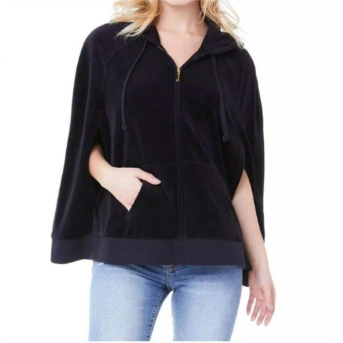 Juicy Couture velour cape track jacket in black