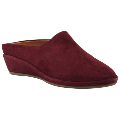 womens bingwen suede mule in mulberry