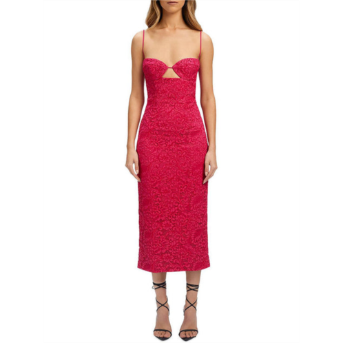 Bardot ivanna womens lace open back cocktail and party dress