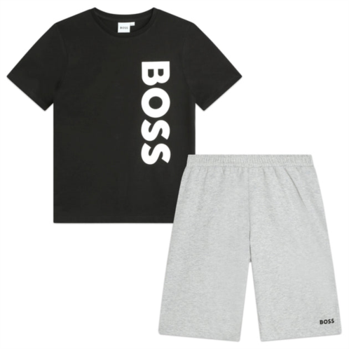 BOSS black & grad shorts set