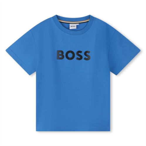 BOSS blue cotton pique t-shirt