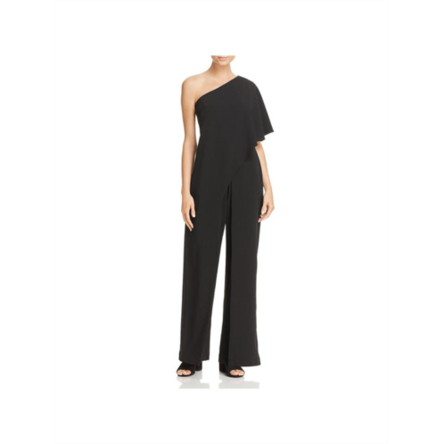Adrianna Papell womens one shoulder draped jumpsuit