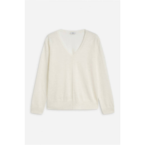 CLOSED linen knit sweater in white