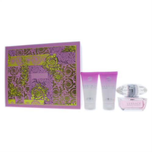 Versace bright crystal by for women - 3 pc gift set 1.7oz edt spray, 1.7oz perfumed bath and shower gel, 1.7oz body lotion