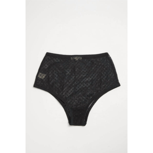Aniela Parys reishi high-waisted lace knickers panty in black
