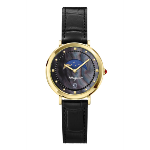 Salvatore Ferragamo ferragamo womens 36mm black quartz watch sfuh00221