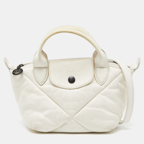 Longchamp quilted leather mini le pilage neo tote