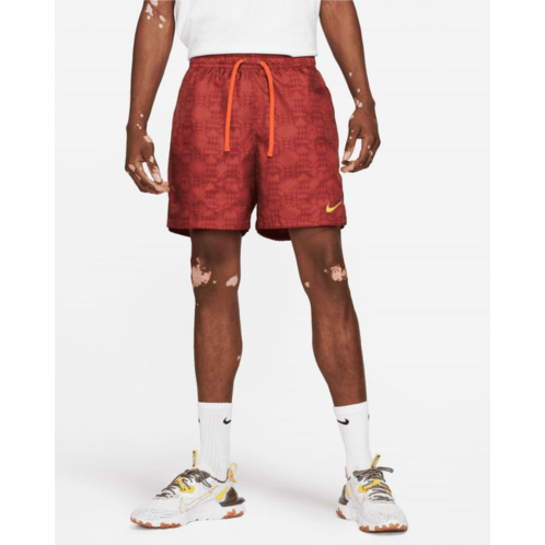NIKE sportswear city edition shorts in dark cayenne/university gold