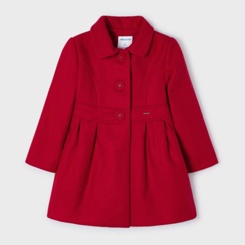 Mayoral red collared winter overcoat