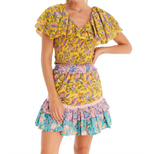 ALLISON NEW YORK sasha mini skirt in floral mix