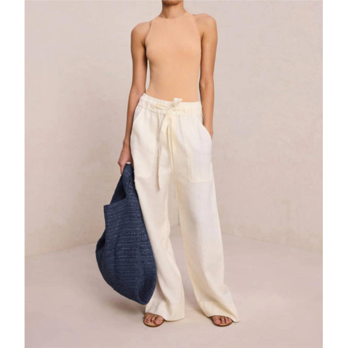 A.L.C. naomi linen wide pant in natural