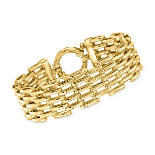 Ross-Simons 18kt gold over sterling multi-row panther-link bracelet