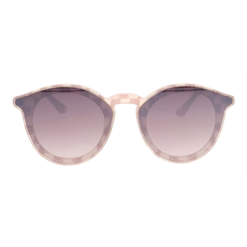 KREWE collins nylon plaid round sunglasses