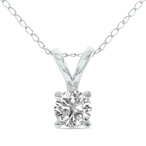 SSELECTS igi certified 1/2 carat lab grown diamond solitaire pendant in 14k white gold