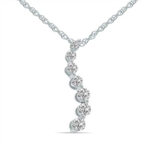 SSELECTS 1/4 carat tw lab diamond journey pendant in .925 sterling silver