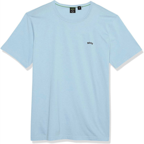 Hugo Boss mens modern fit basic single jersey t-shirt in angel blue