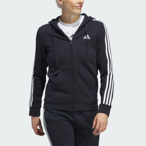 Adidas womens essentials fleece 3-stripes full-zip hoodie