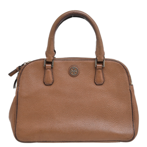 Tory Burch leather robinson double zip dome satchel