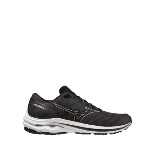 MIZUNO mens inspire 18 running shoes - d/medium width in black/silver