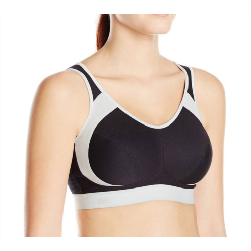 Anita maximum control wire-free sports bra in black/grey