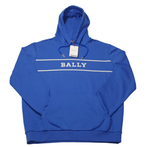 Bally 6240606 unisex blue hooded sweatshirt