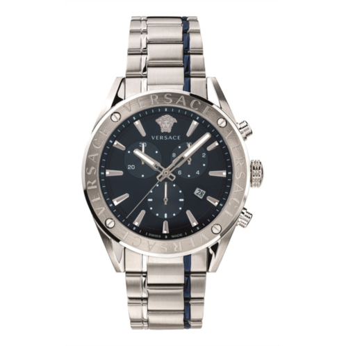 Versace mens 44mm stainless steel watch vehb00519