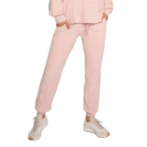 PJ Salvage cable lounge jogger pants in pink clay