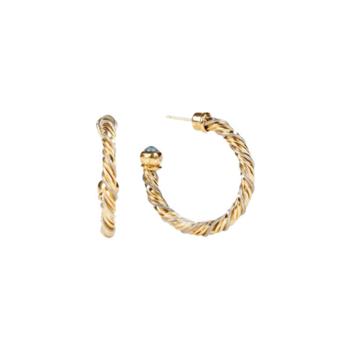 Gas Bijoux intertwined hoop earrings in silver/gold