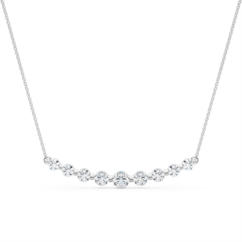 SSELECTS 1 carat tw 9 stone diamond bar necklace in 14k white gold