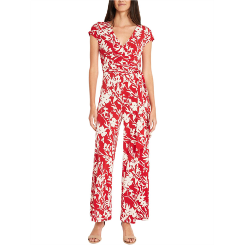 Maggy London womens printed matte jersey jumpsuit