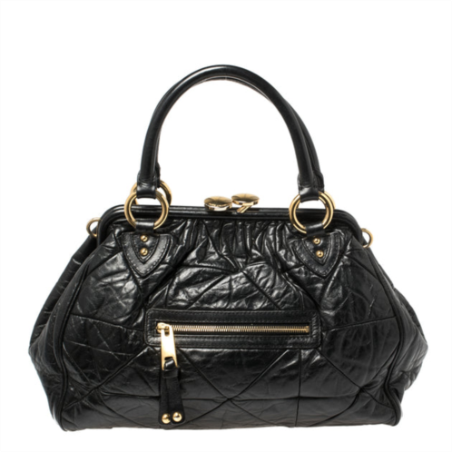 Marc Jacobs crinkled leather stam satchel