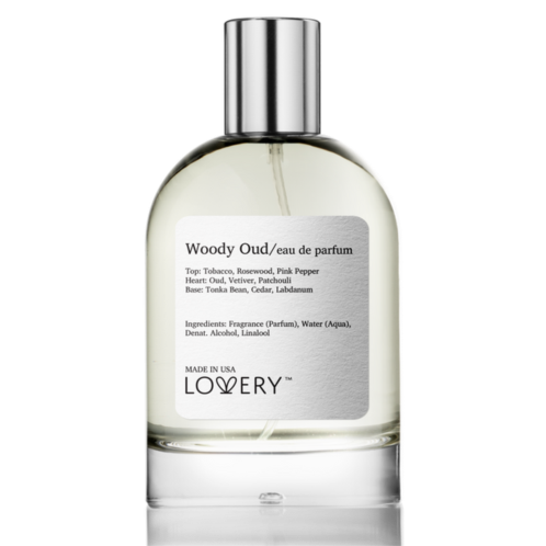 Lovery woody oud eau de parfum, made in usa, 3.4 oz