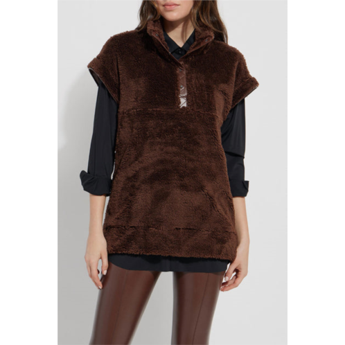 Lysse womens nola sleeveless sweatshirt in brown
