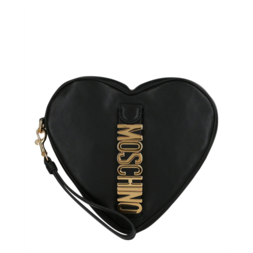 Moschino heart shaped belt logo wristlet