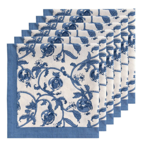 Couleur Nature granada napkins - set of 6 in cornflower blue