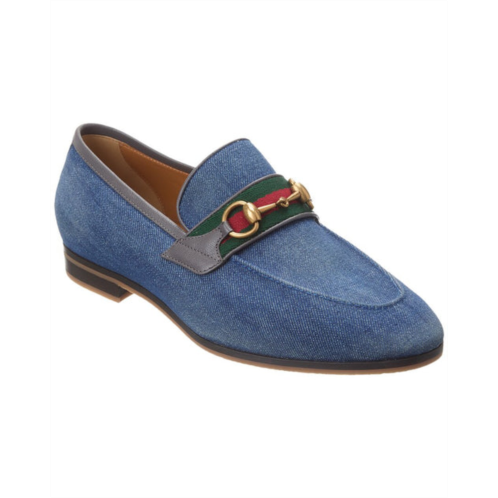 Gucci horsebit denim & leather loafer