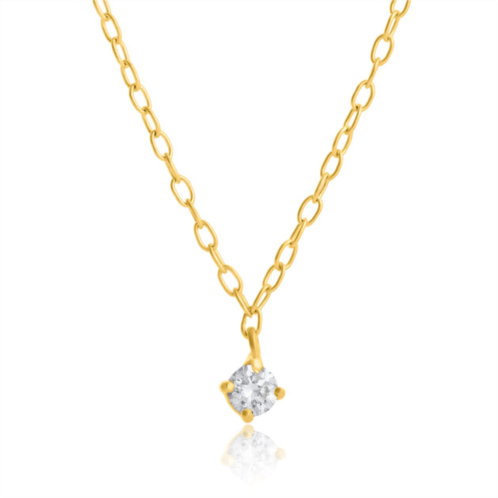 MAX + STONE 14k yellow gold 2.7mm round diamond necklace